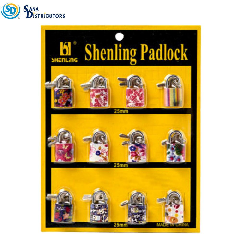 Padlock 25 mm 12 pcs Assorted