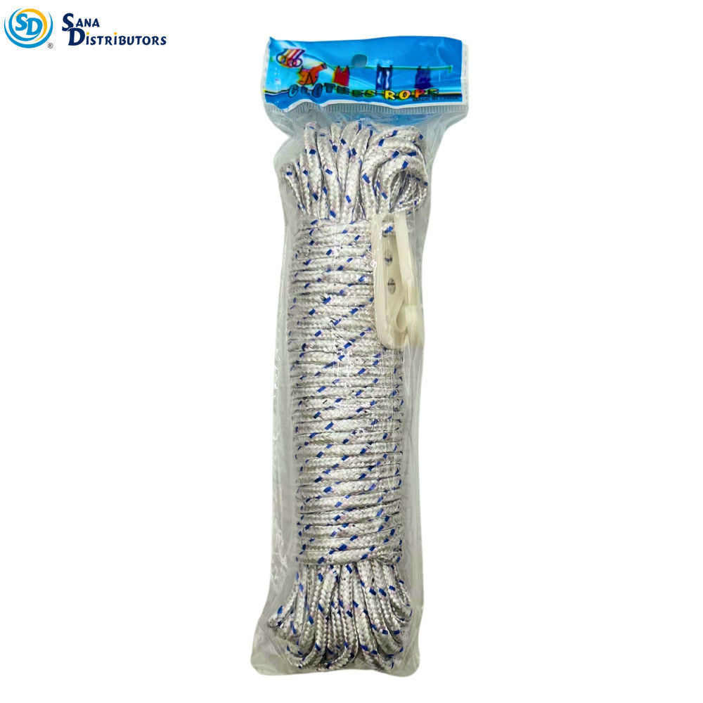 Nylon Rope 6 mm 20 m W/hook - Assorted Colours