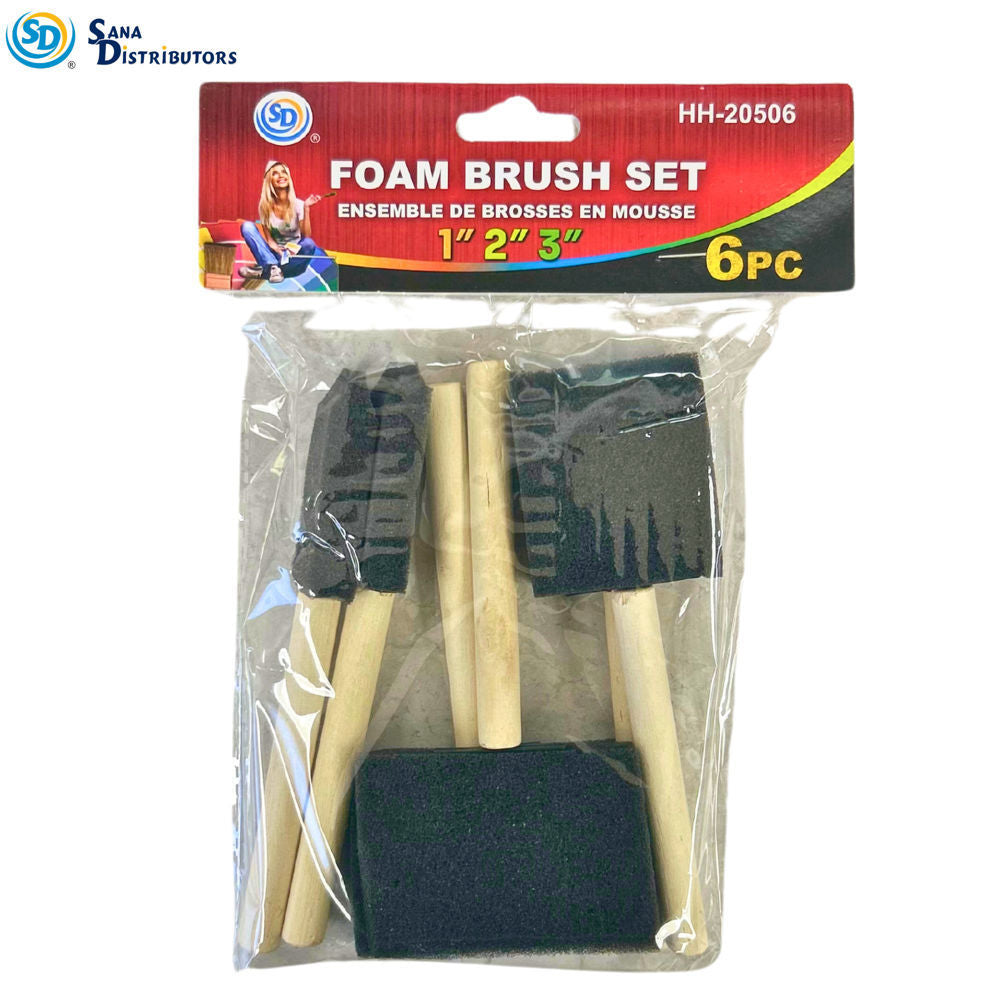 SD Foam Brush Set 6 pcs