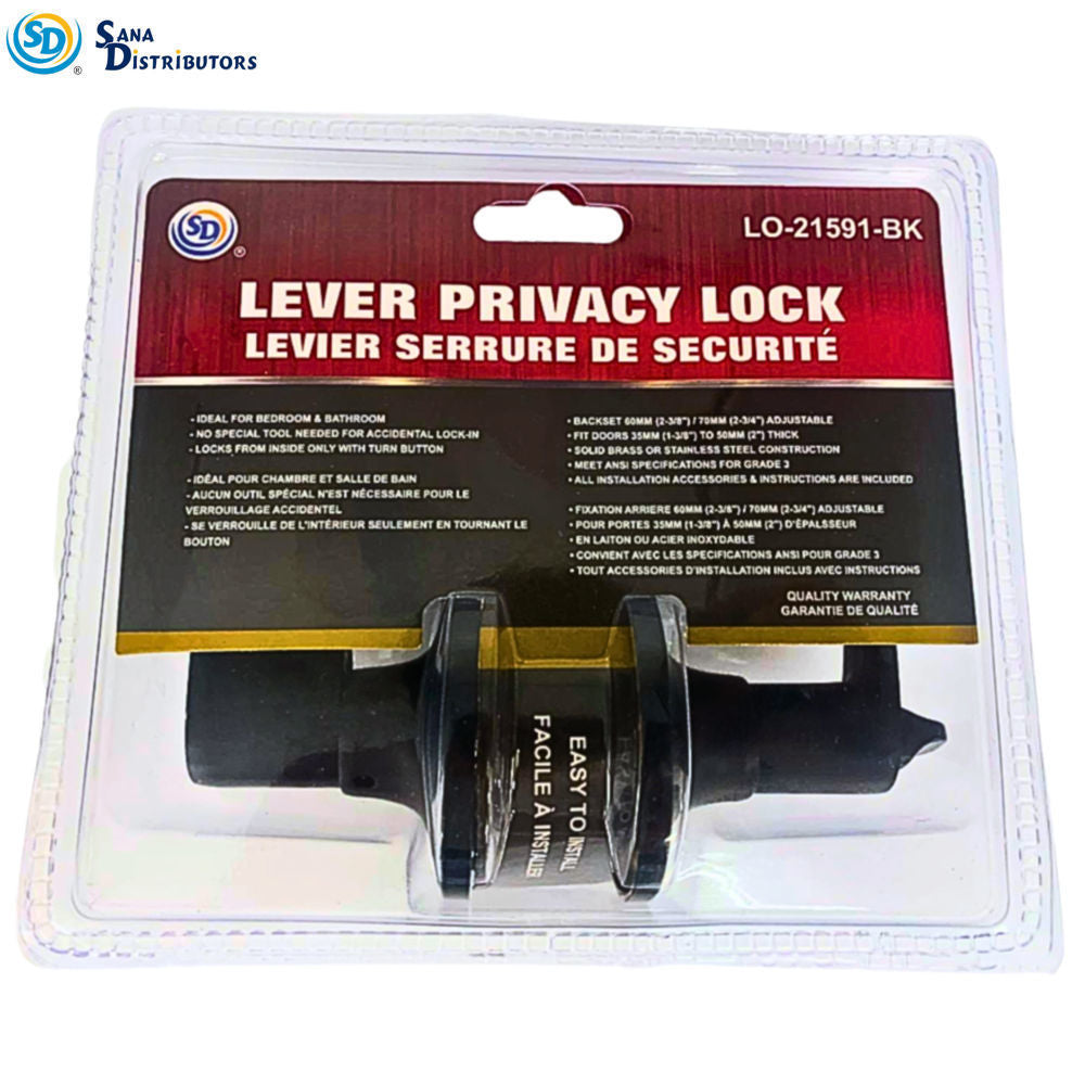 SD Privacy Lock - Black Lever Lock