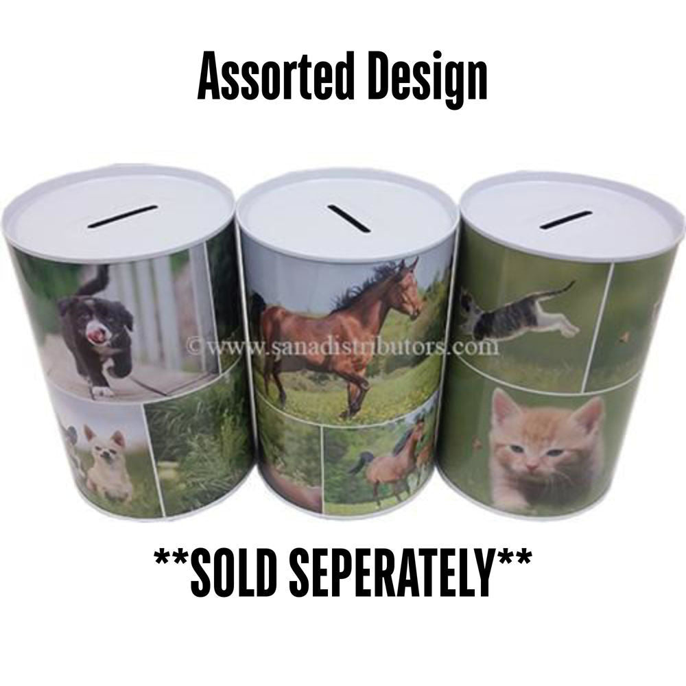 Small Tin Coin Bank - Animals [4.92" X 3.14"] 1 pc