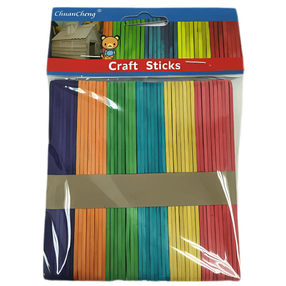 Craft Stick Coloured 4.5" 50 pcs