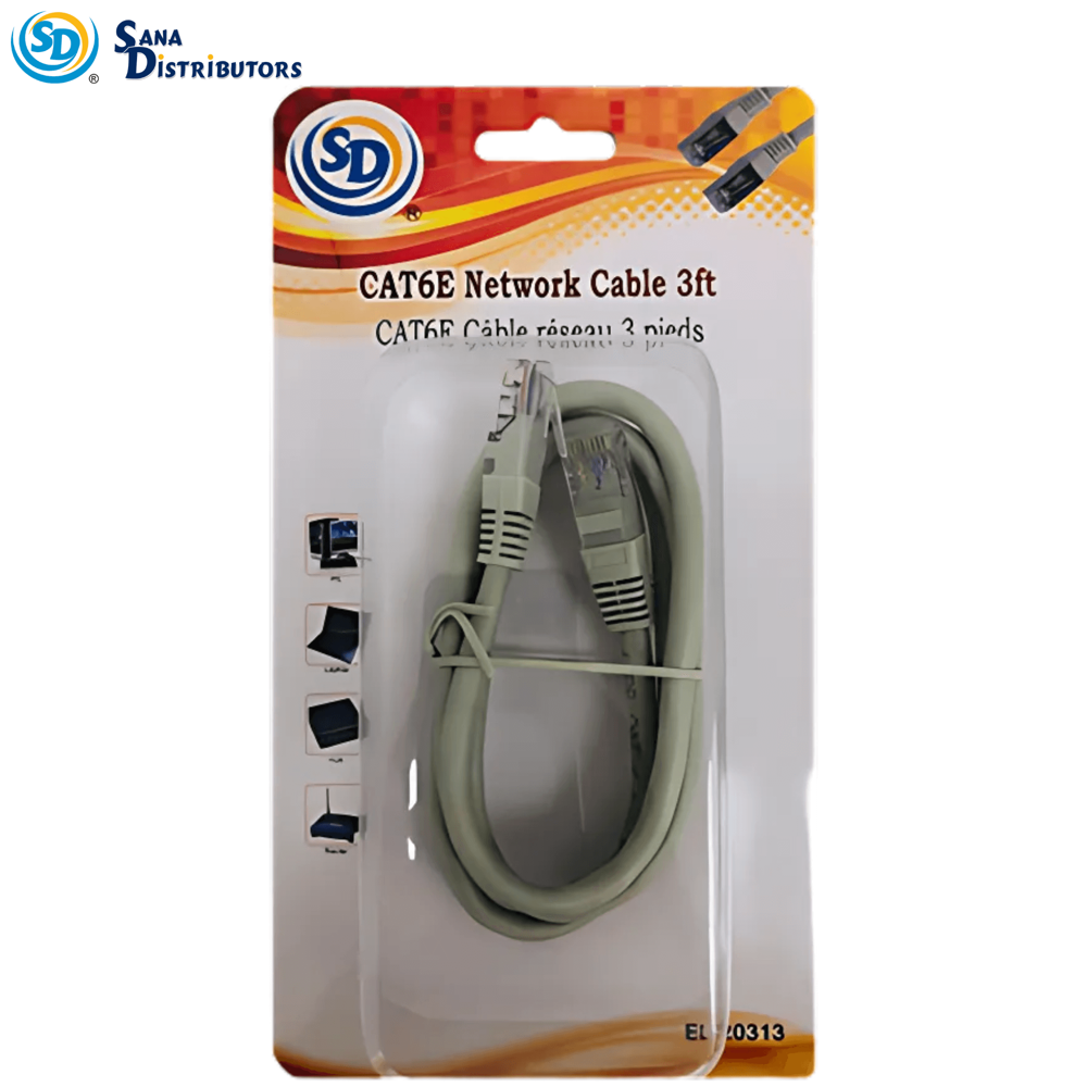 SD CAT6E Network Cable 3ft