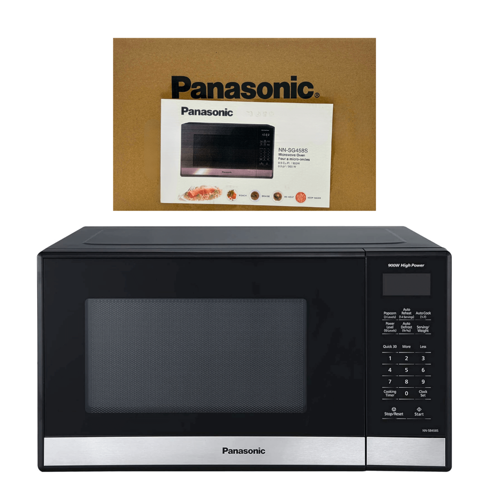 Panasonic Microwave Oven - Blk.steel - 900W (Refurbished)