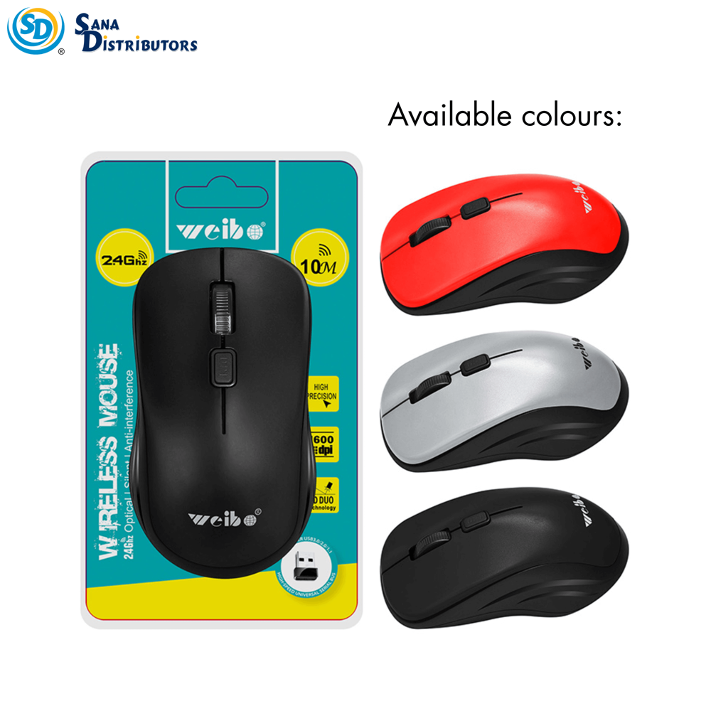 Weibo Wireless Mouse - Assorted Colours