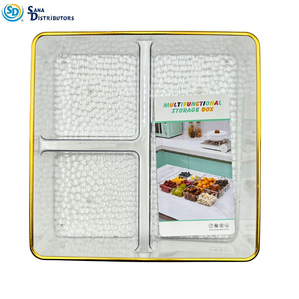 Plastic Multifunctional Storage Box [8" X 8" X 2"]