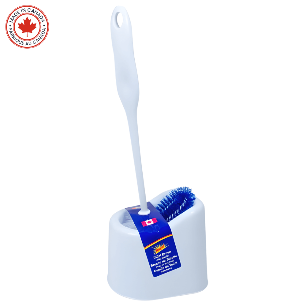 Royal Deluxe Toilet Brush W/ Holder -dual Head Cleaner