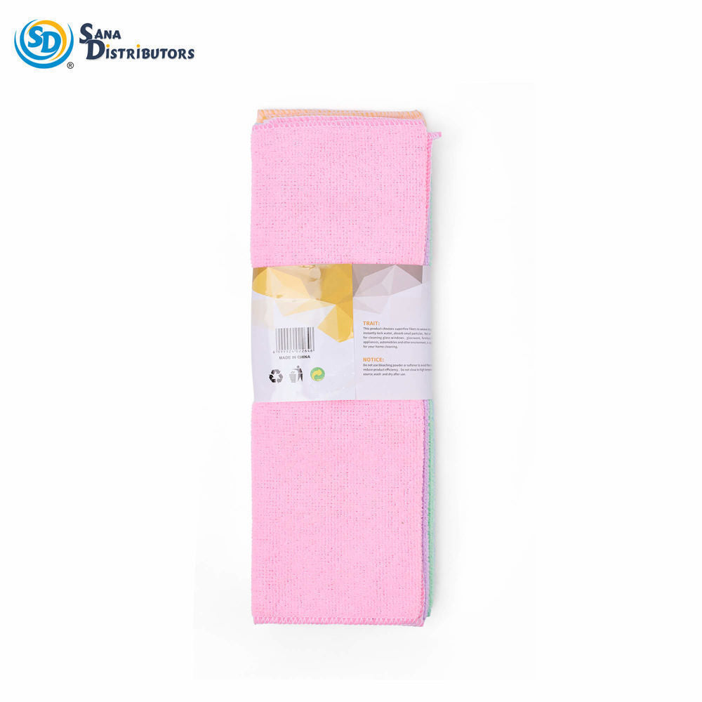 Microfibre Cleaning Cloth Assorted Colours 5 pcs