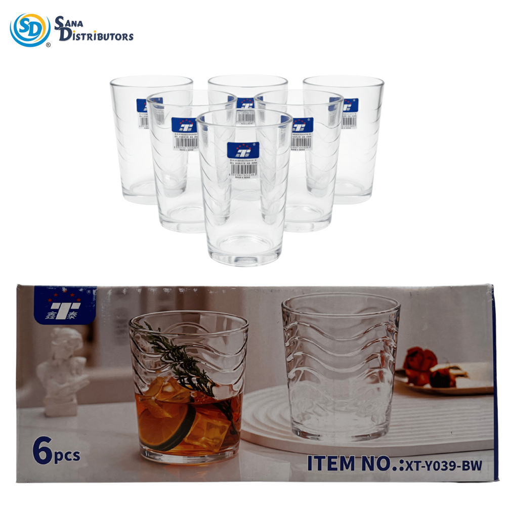 Drinking Glass 6 pcs 4"