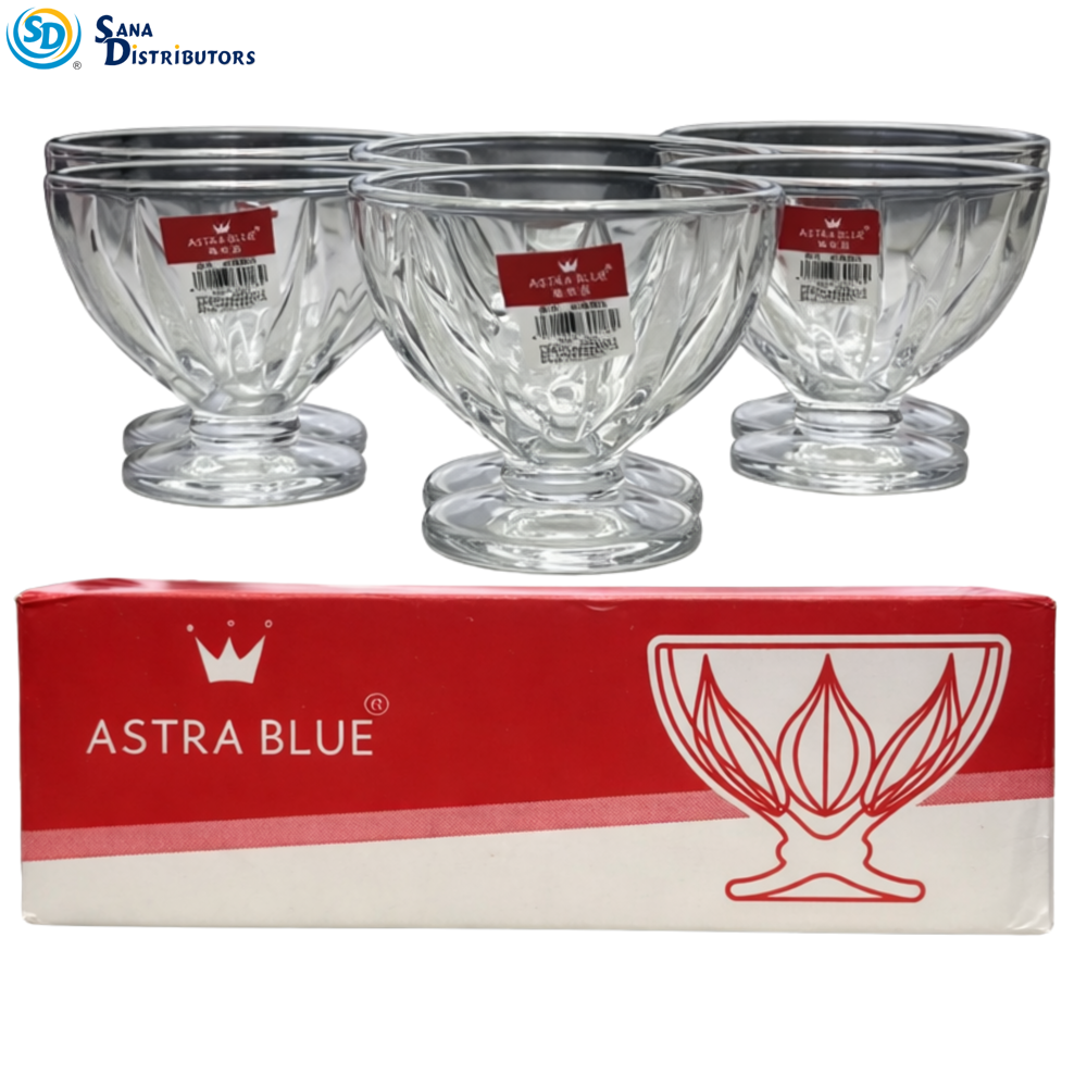 Glass Bowl Set 6 pcs 10"x3"