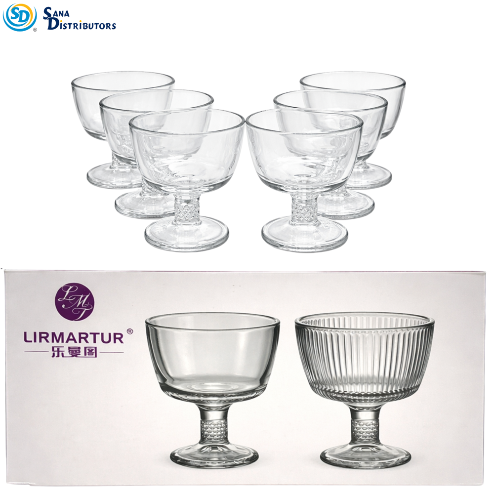 Glass Bowl Set 6 pcs 10" x4"