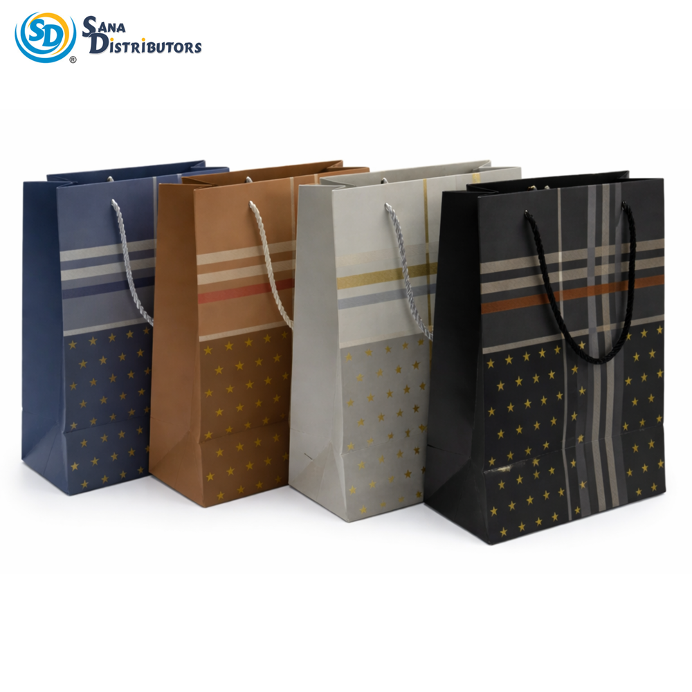 Gift Bags 12 pcs 15"x12"x5" Assorted Colours