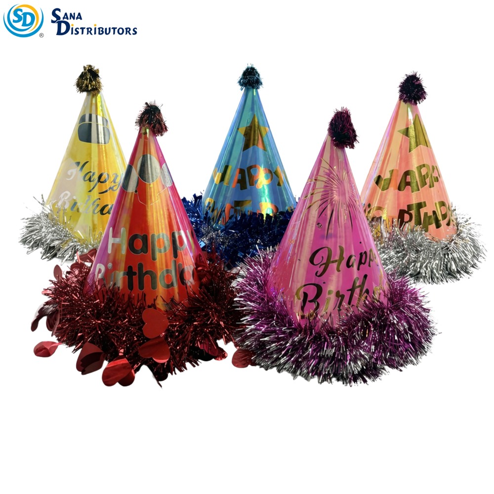 Happy Birthday Hat 10" Assorted Colours