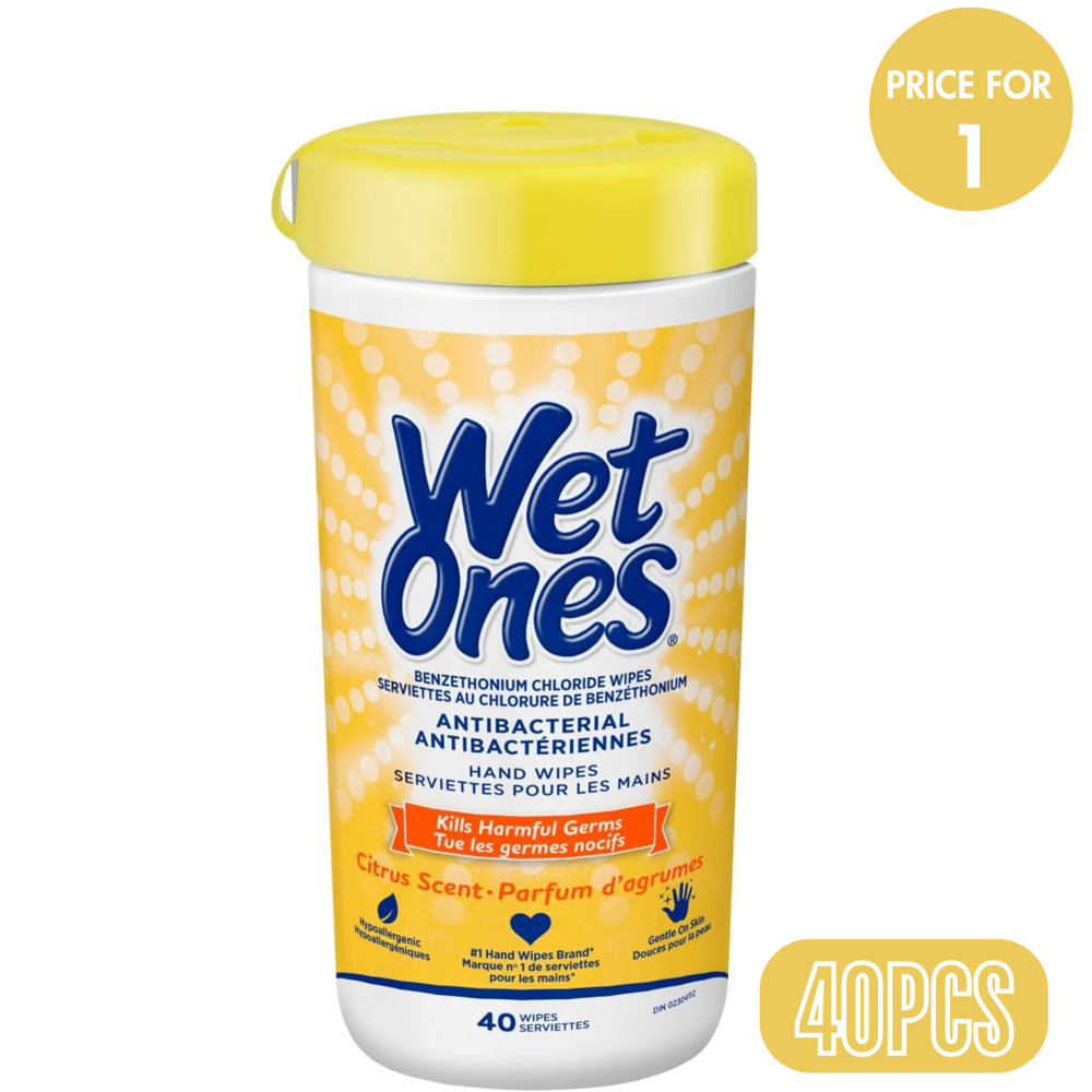 Wet Ones Citrus Scent Hand Wipes 40 pcs