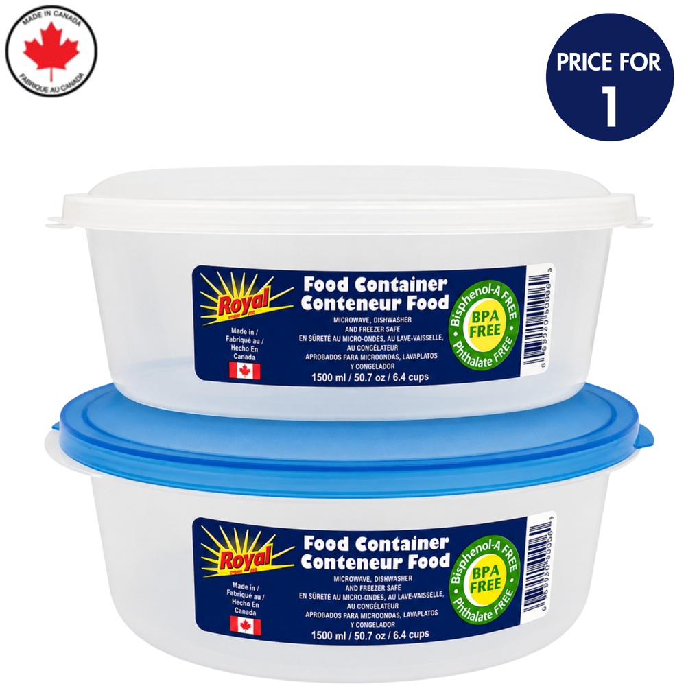 Royal Plastic Food Container Round 1500 mL