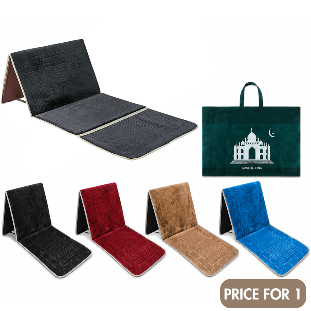 Foldable Prayer Mat with Bag Assorted Colours