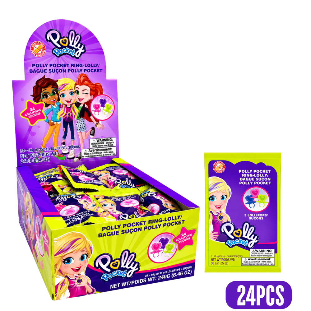 Polly Pocket Ring Candy 10 g 24 pcs