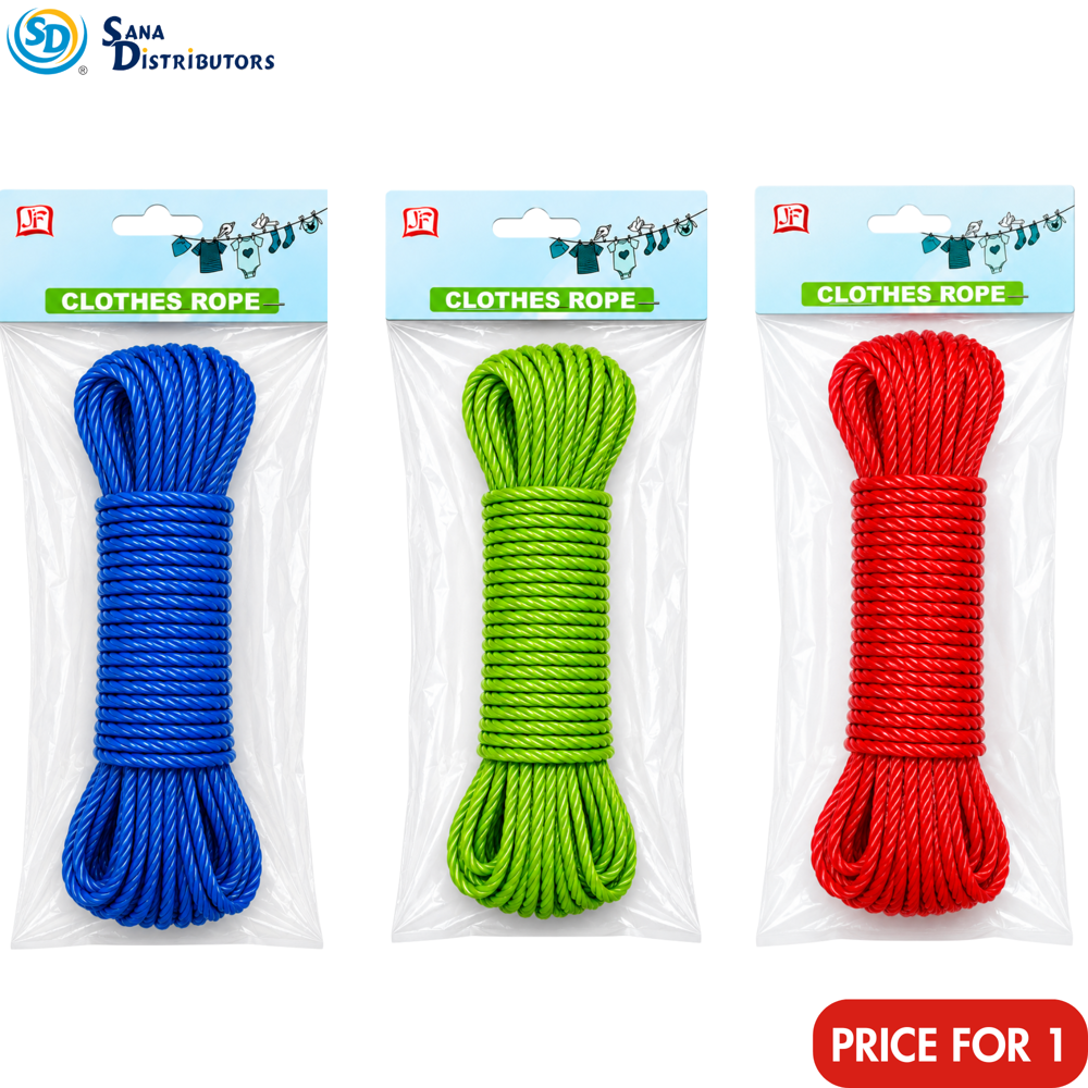 Nylon Rope 5 mm X 20 m - Assorted Colours