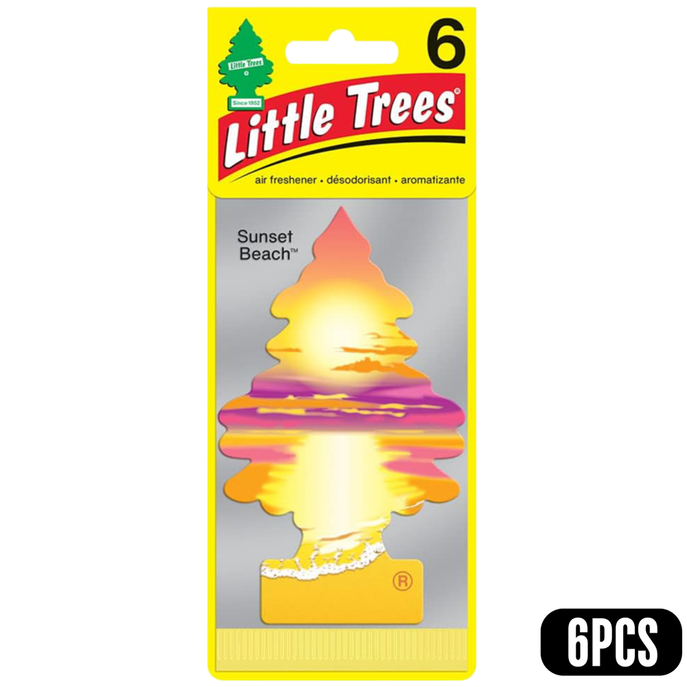 Little Trees Car Freshener Sunset Beach 6 pcs