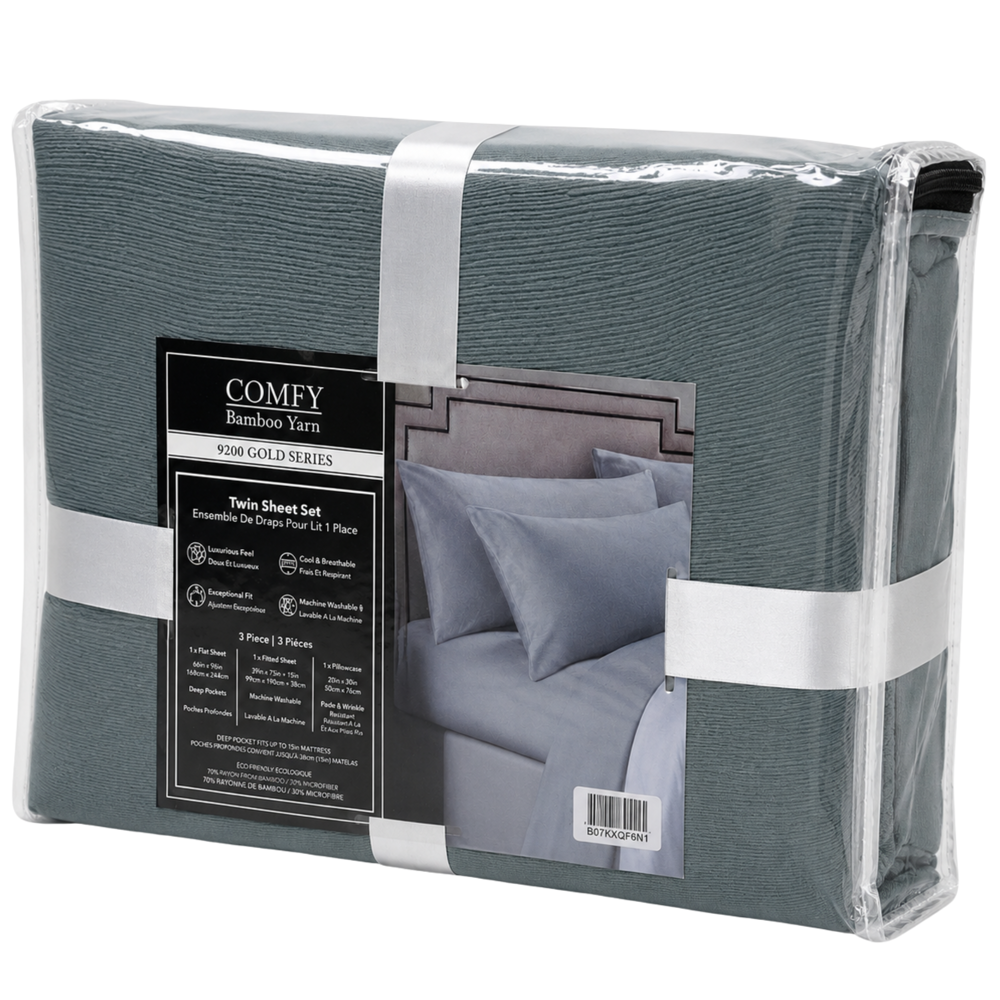 Twin Bedsheet Sets 3PCS-DARK Grey
