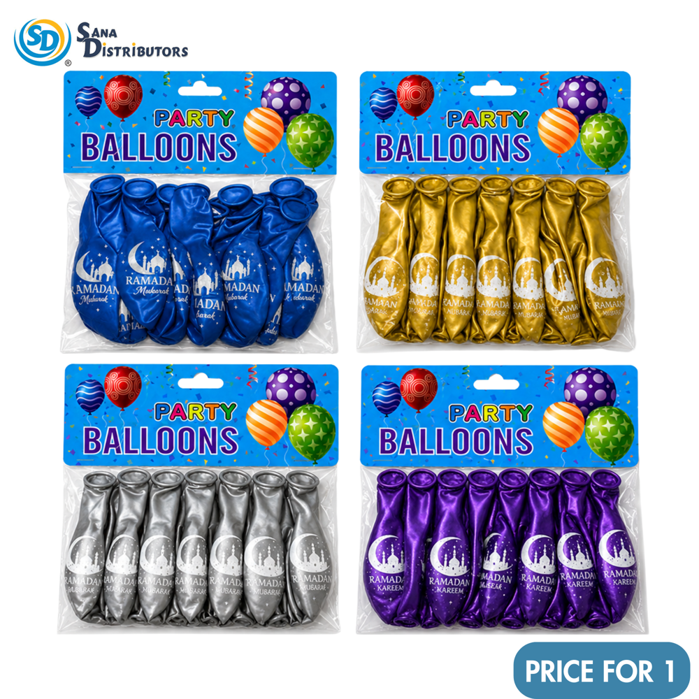 Ramadan Mubarak Balloon 10 pcs Assorted