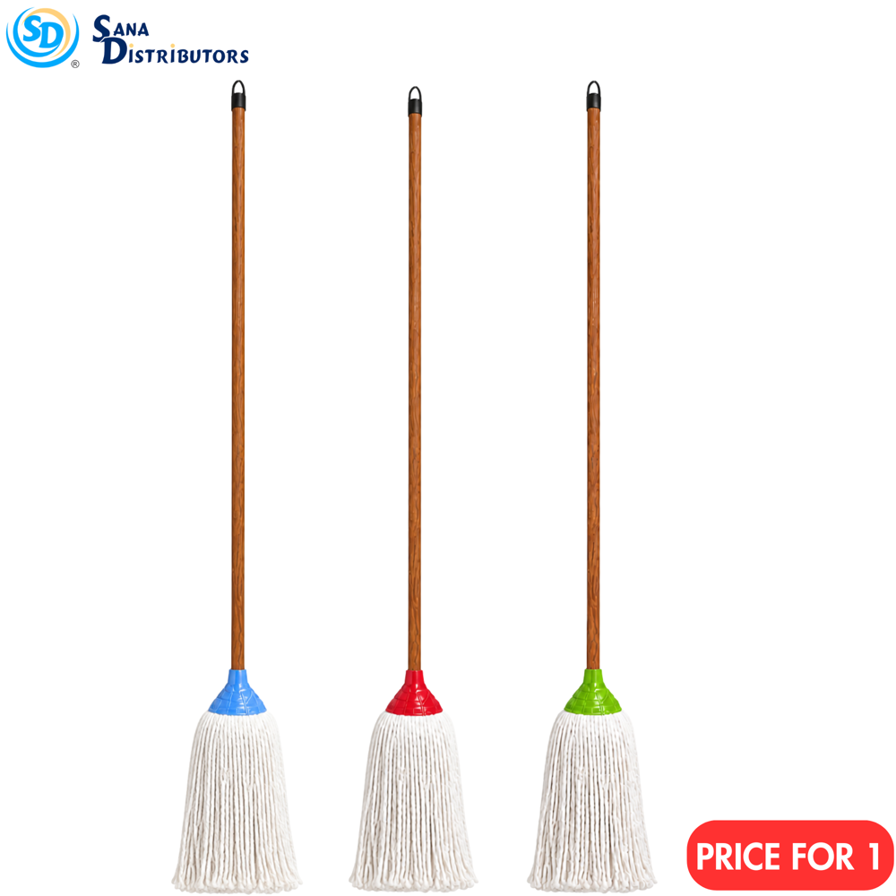 Cotton Mop 300GM 48" with Handle Assorted Colours