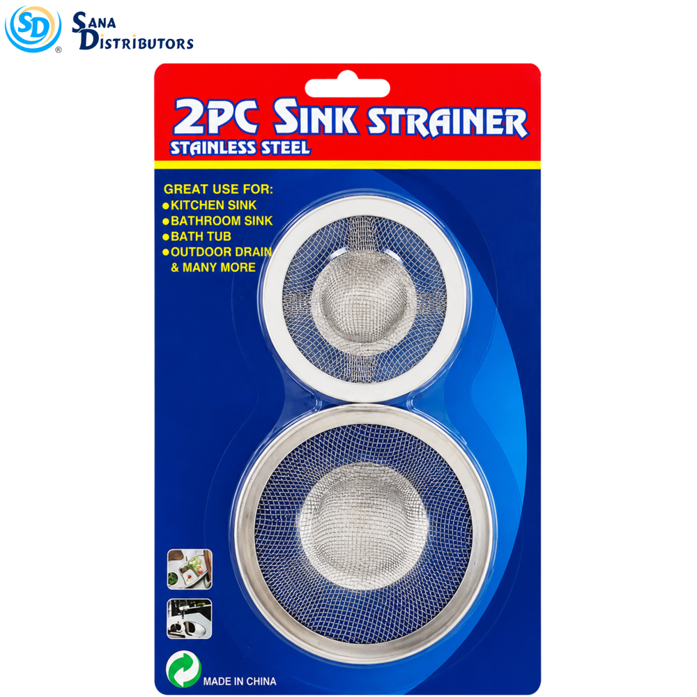 2 pc Sink Strainer 1"x3", 1.5"x3.5'