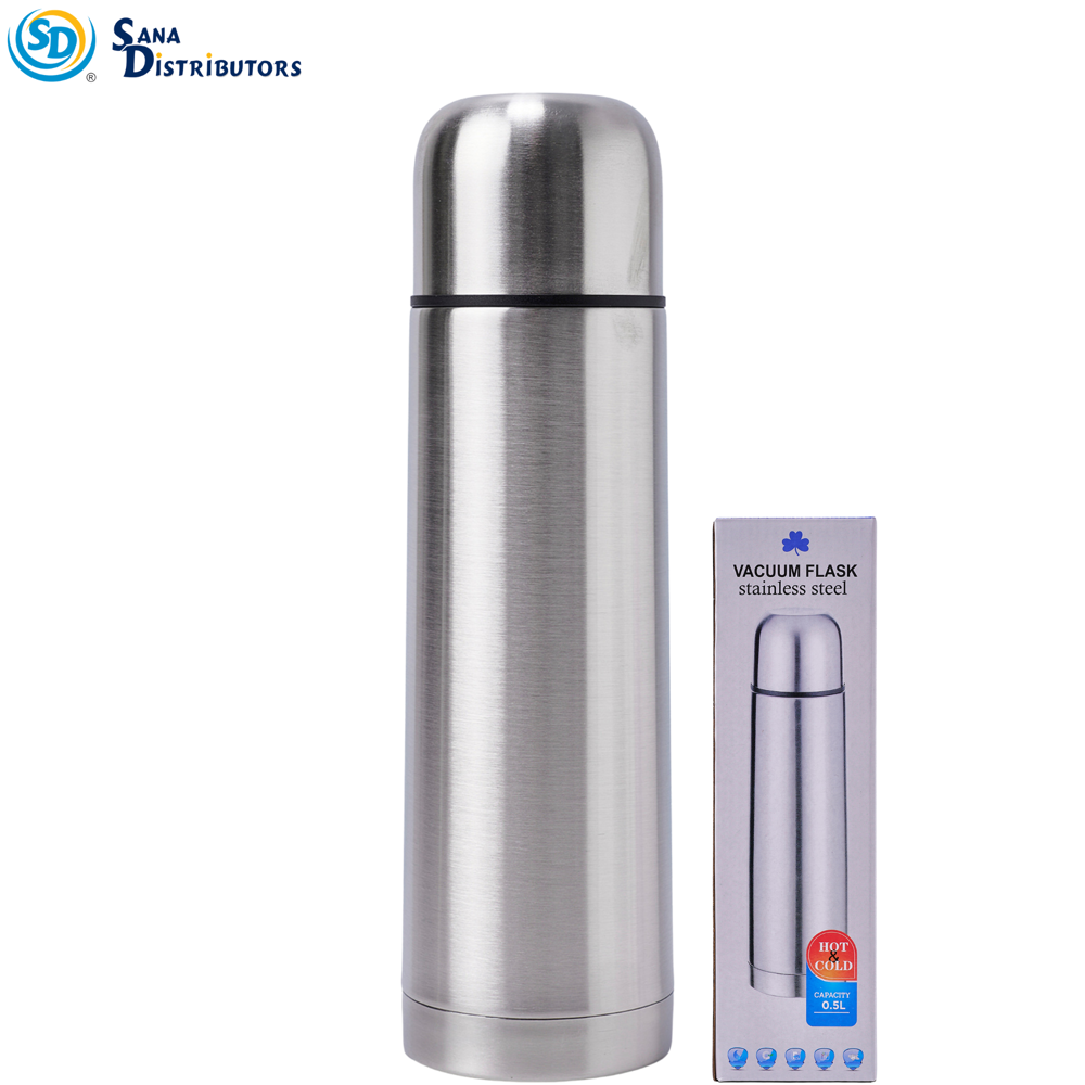 Stainless Steel Vaccum Flask 500 mL 3"x10"