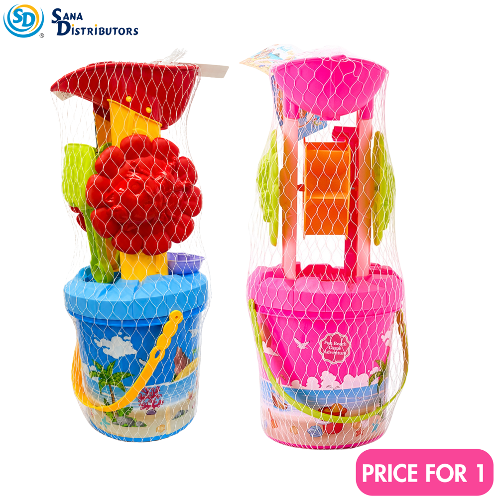 Beach Toy Bucket Set Assorted Colours