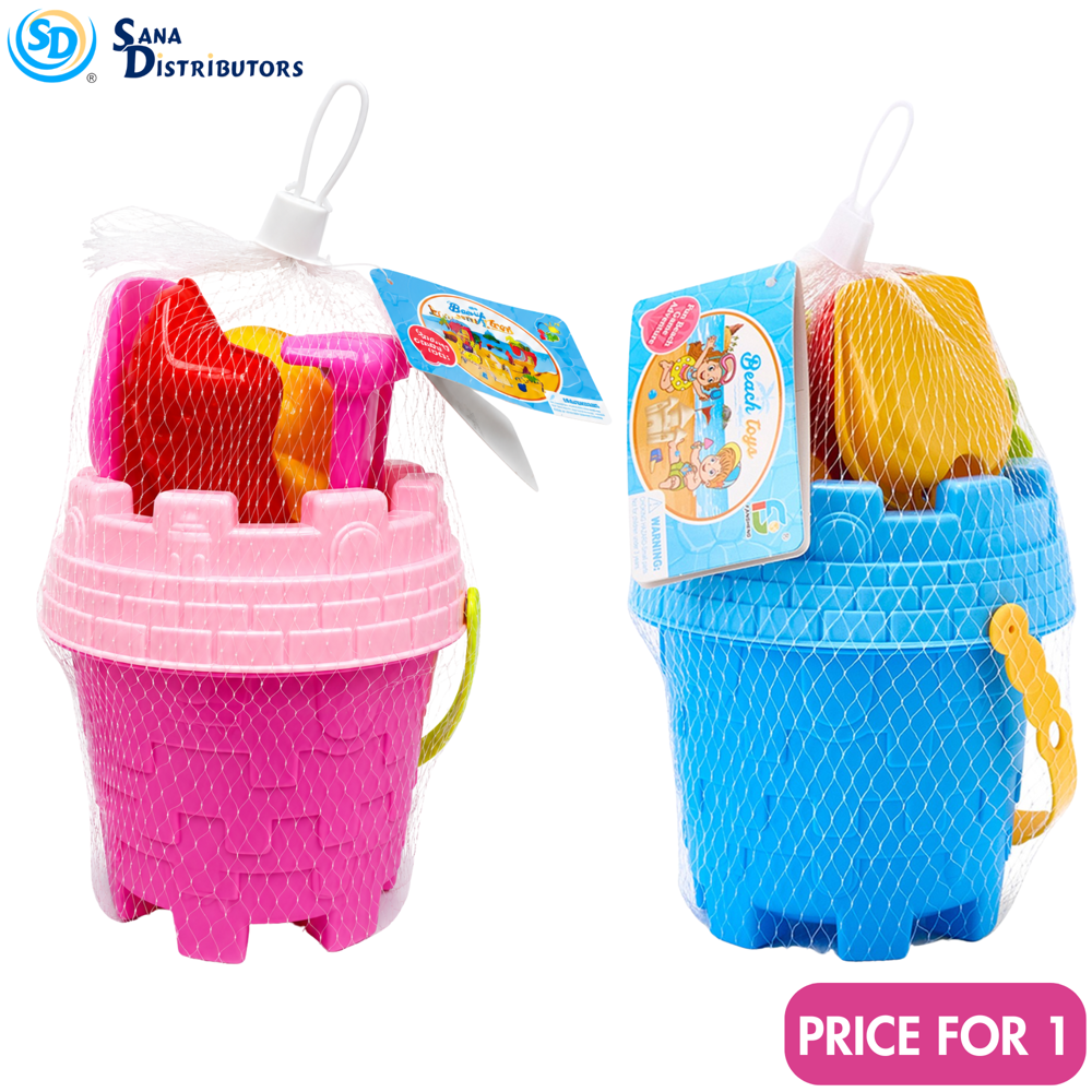 Beach Toy Bucket Set Assorted Colours