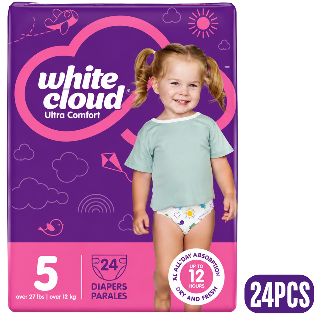 White Cloud Ultra Comfort Size 5 24 Diapers