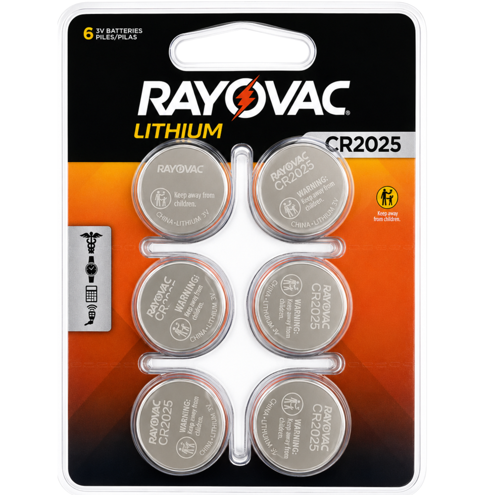 Rayovac Lithium CR2025 6 pcs
