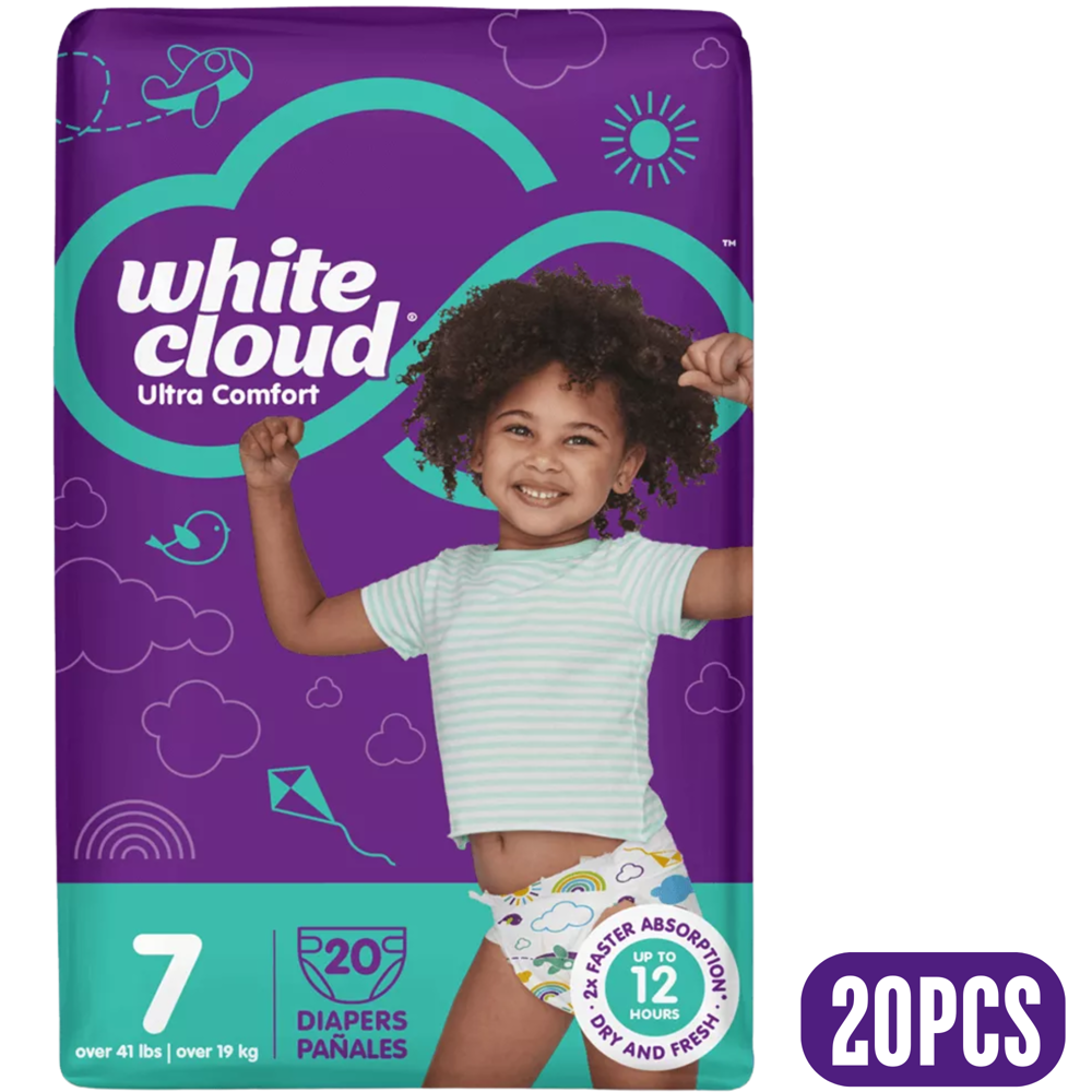 White Cloud Ultra Comfort Size 7 20 Diapers