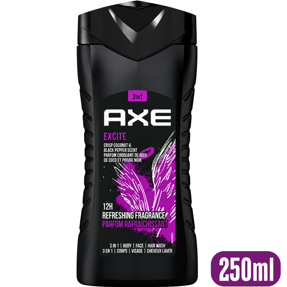 Axe Body Wash 3IN1 Excite - 250 mL