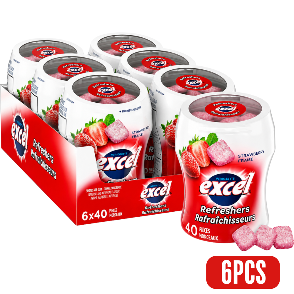 Excel Strawberry Sugarfree Gum 6 pcs