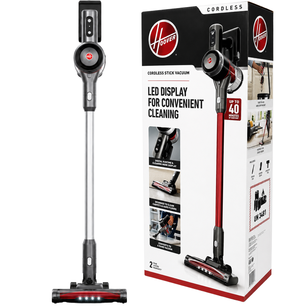 Hoover Cordless Vacuum LED Display (Refurbished)