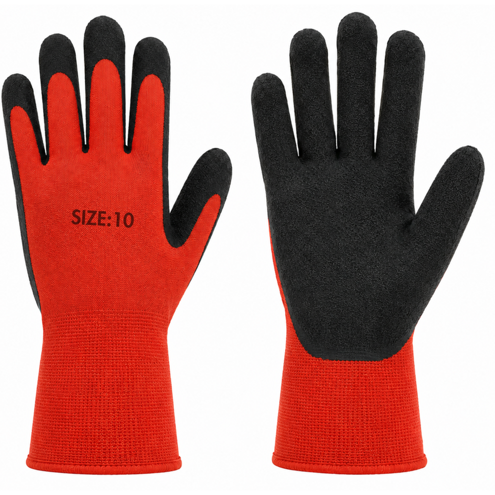 Work Gloves Blk Rubber (1 Pair)