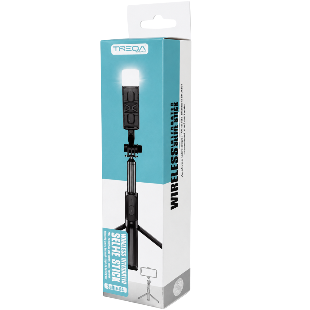 Selfie Stick with Tripod and Light