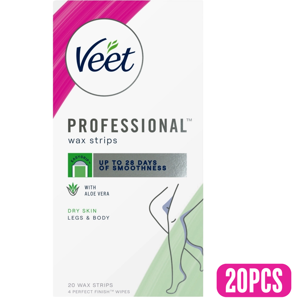 Veet Wax Strips Dry Skin with Aloe Vera 20 pcs