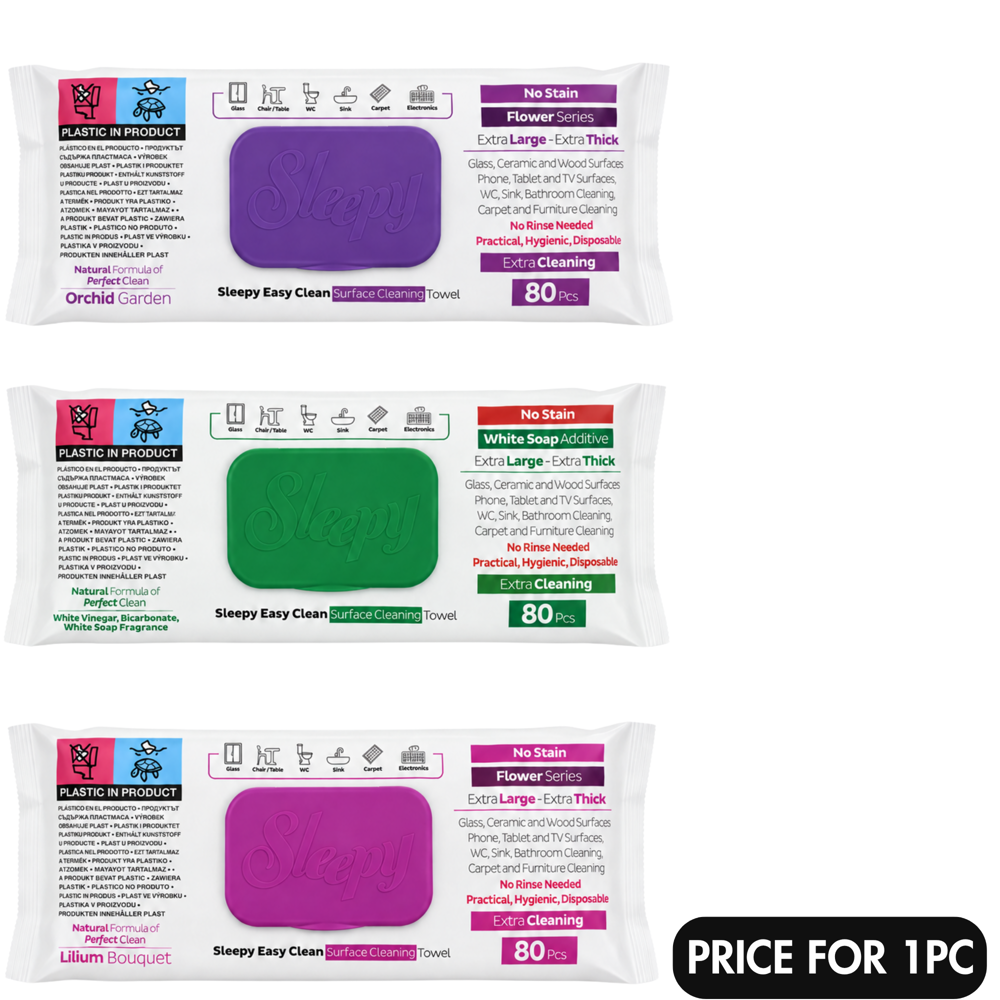 Sleepy Easy Clean Surface Wipes 80 pcs Ass.scents