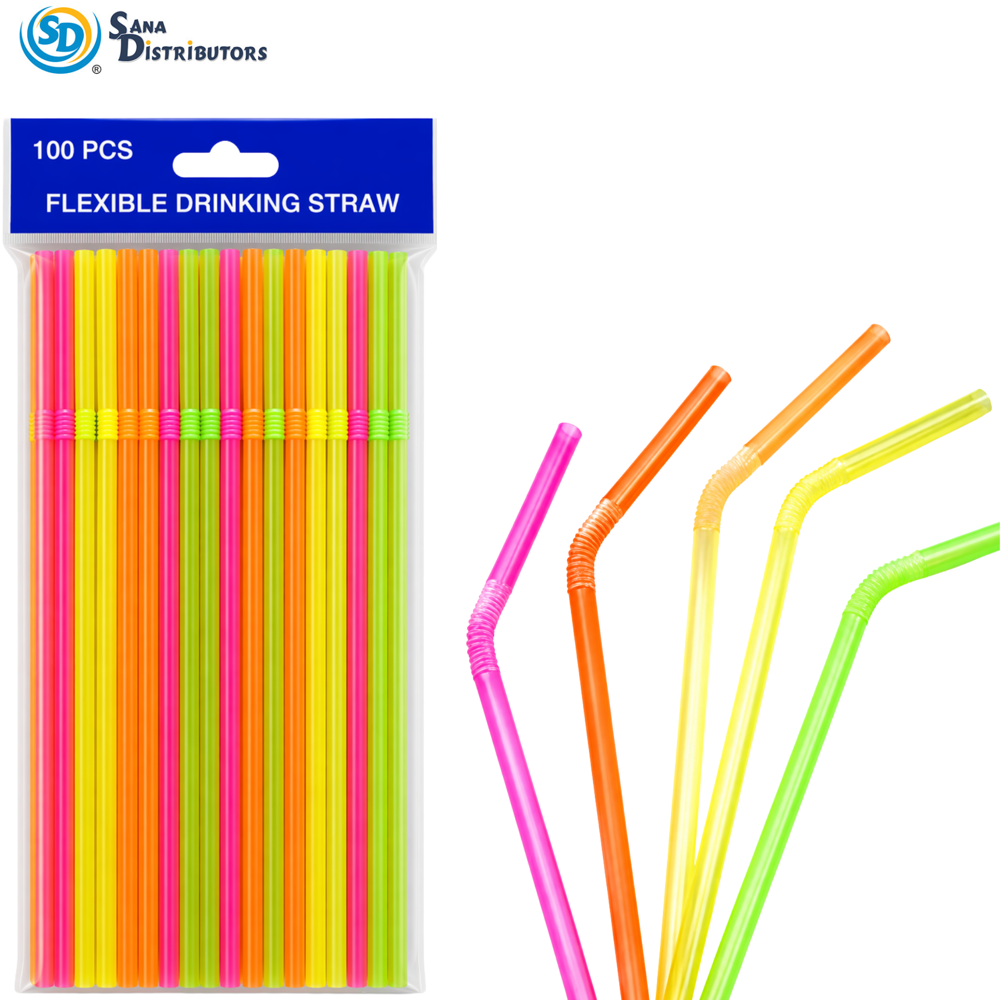 Bendy Straws 100 pcs