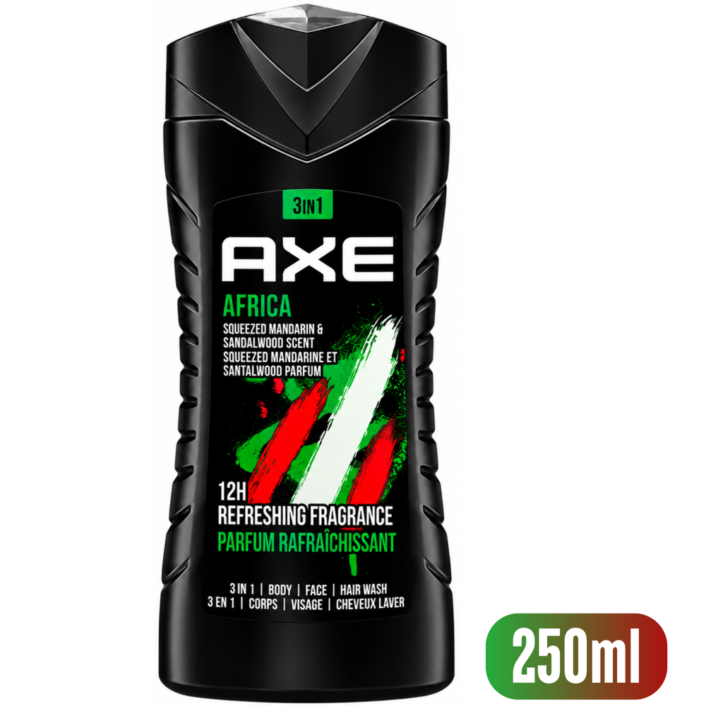 Axe Body Wash 3IN1 Africa - 250 mL
