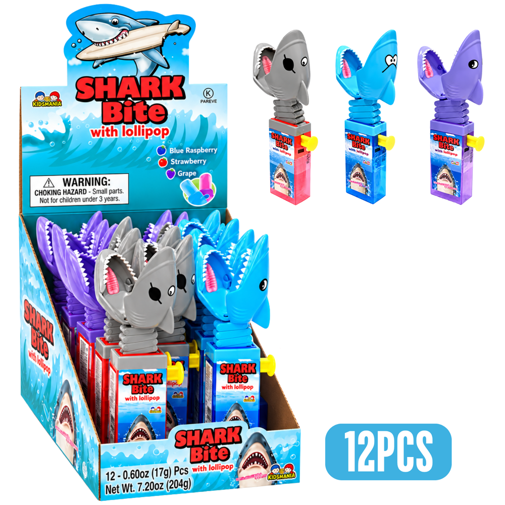 Shark Bite with Lollipop 17 g 12 pcs [ex: 05/2028]