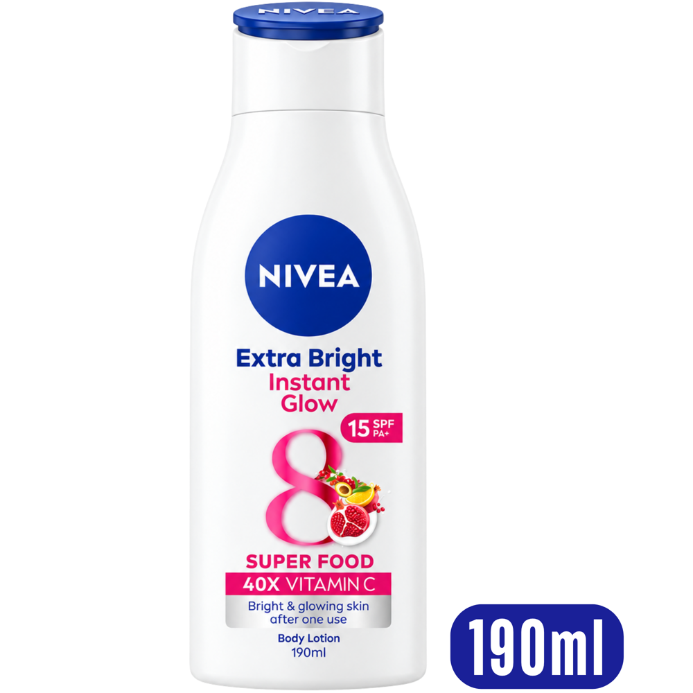 Nivea Body Lotion Extra Bright Instant Glow Spf 15 – 190 mL