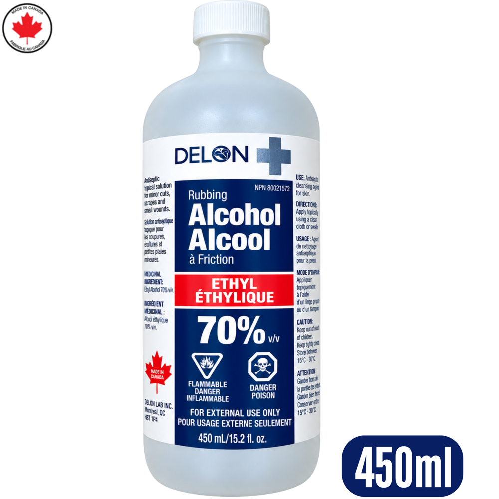 Delon 70% Rubbing Alcohol 450 mL