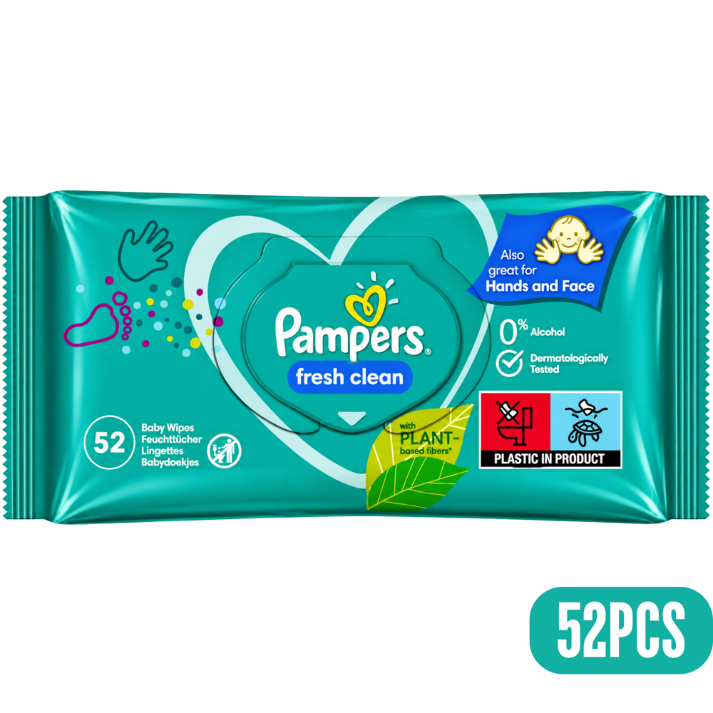 Pampers Baby Wipes Fresh Clean 52 pcs