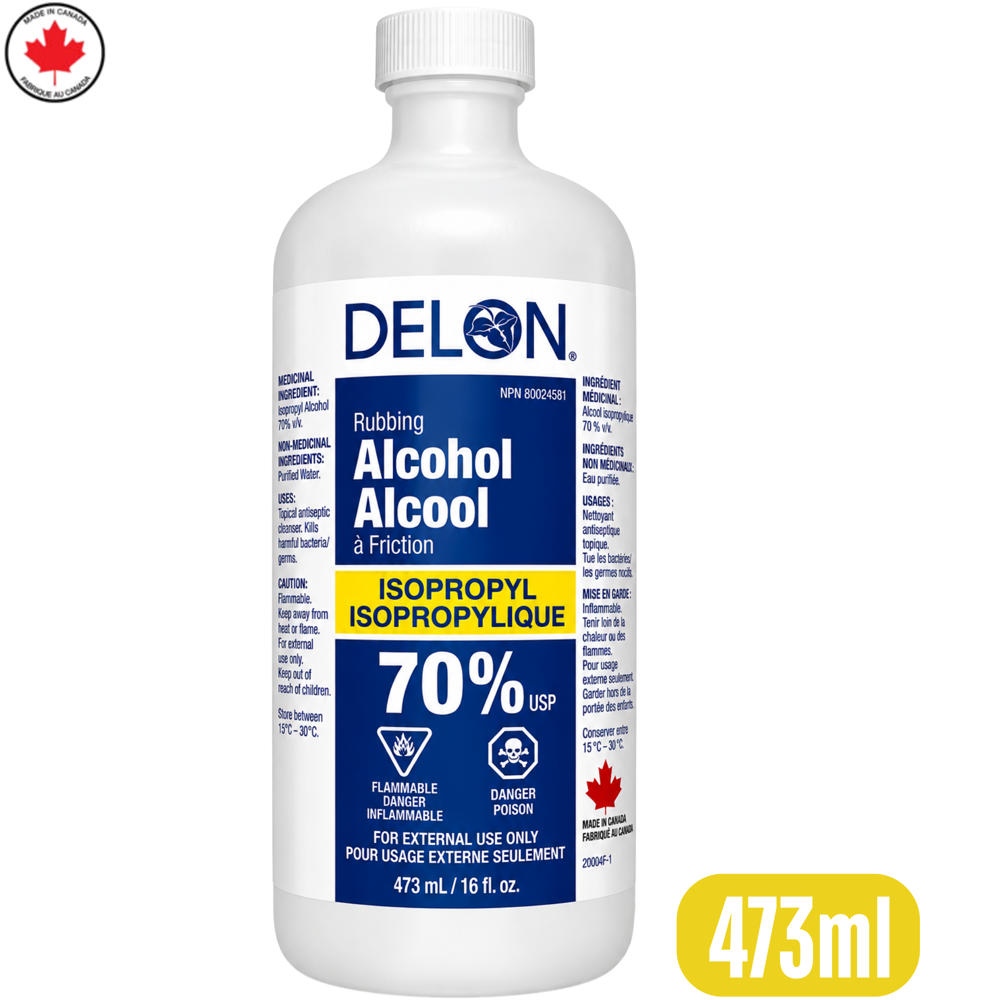 Delon 70% Rubbing Alcohol (isopropyl) 473 mL