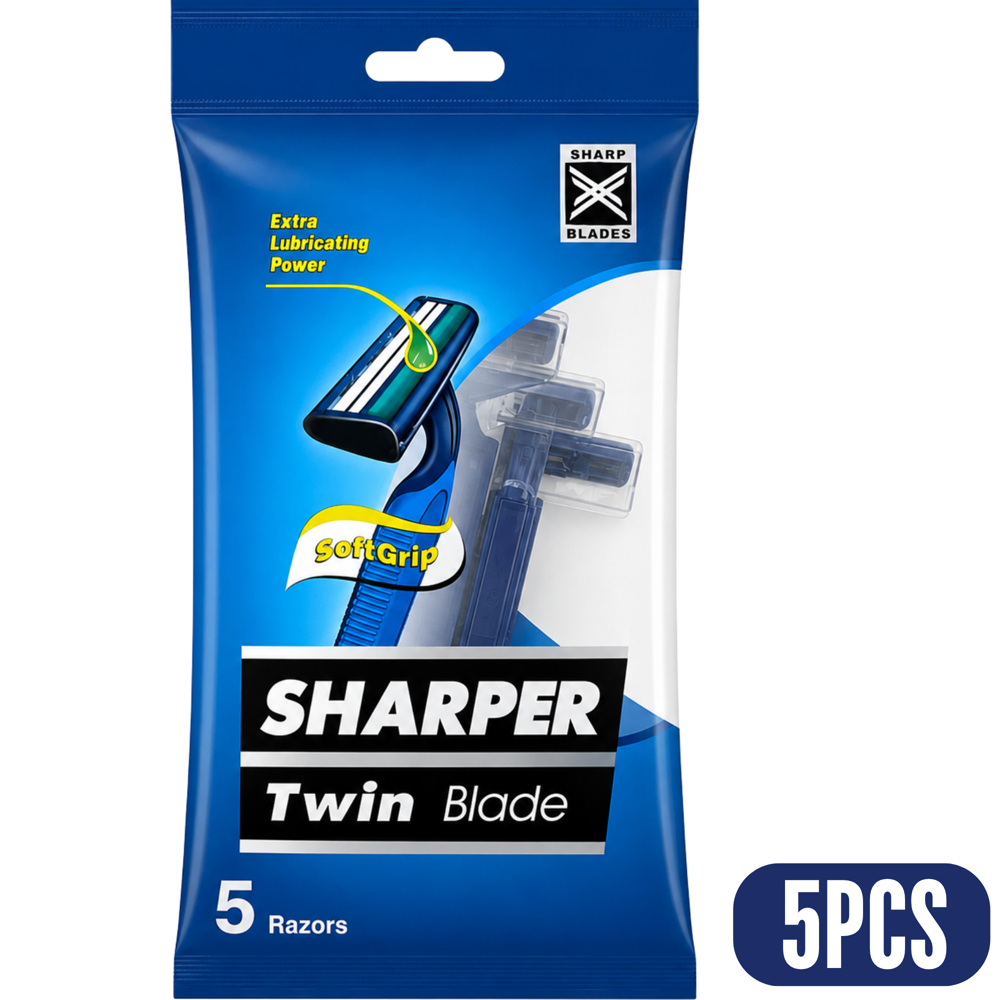Sharper Twin Blade Men's Disposable Razors 5 pcs