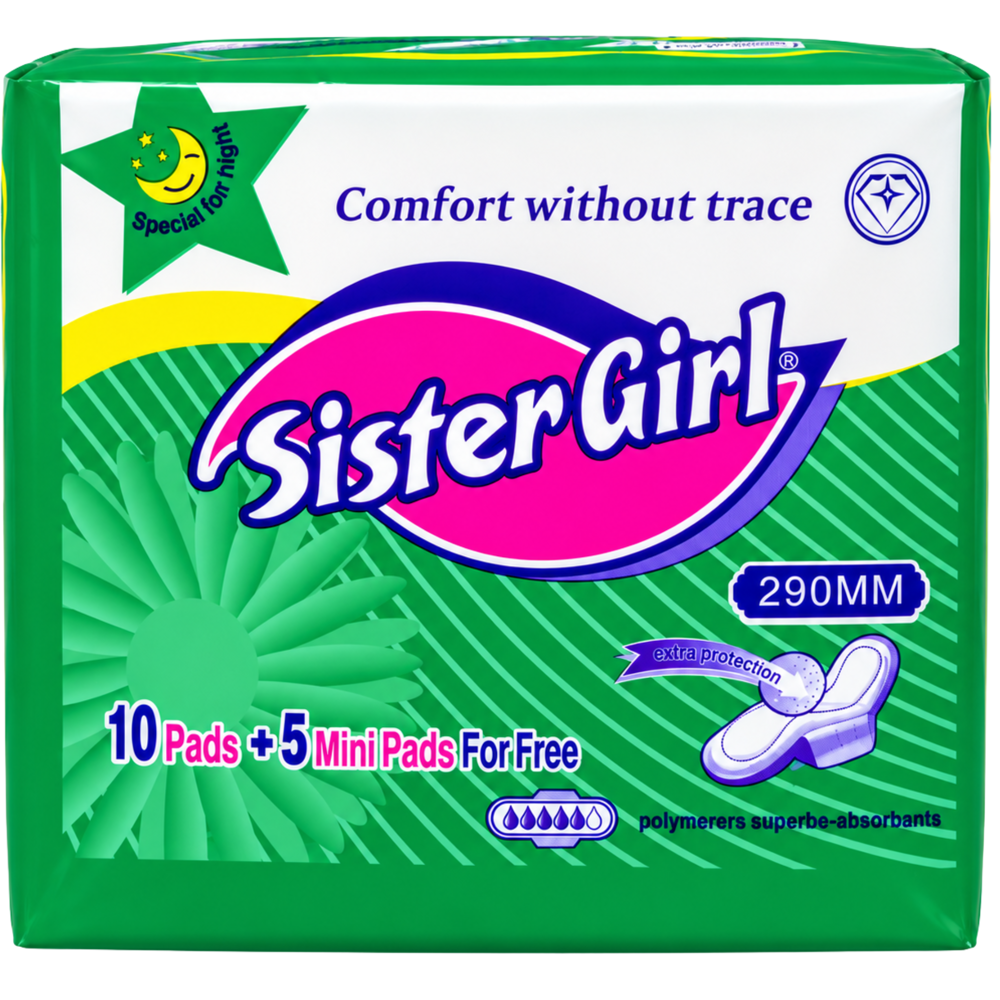 Sister Girls Sanitary Pads 10PCS+5PCS