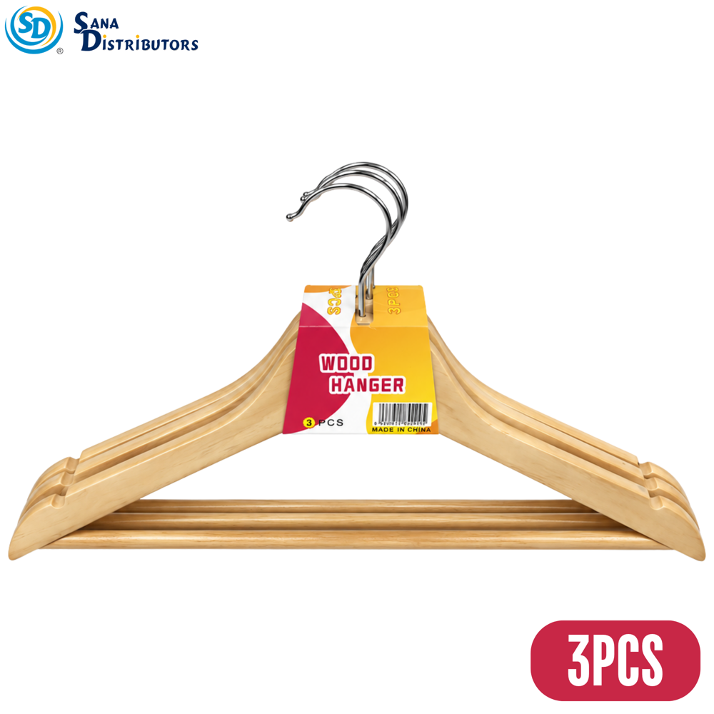 Wooden Clothes Hanger 3 pcs